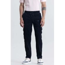 Snitch Mens Navy Blue Corduroy Cargo Pant