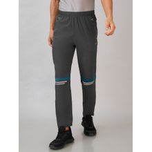 LYCOT Men Zip Pockets and Elastic Gym Charcoal Trackpant