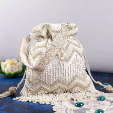 THE TAN CLAN Amaal White Potli Bag with Handle
