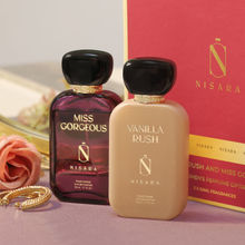 NISARA Women Perfume Gift Set - Vanilla Rush & Miss Gorgeous,Long Lasting Vanilla & Fruity Fragrance