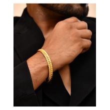 VOJ Gold Toned Handcrafted Linked Bracelet