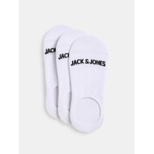 Jack & Jones Men White Shoe Liner Socks (Pack of 3)