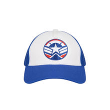 BZ Headwear Marvel Captain America Curved Visor Cap - White & Navy