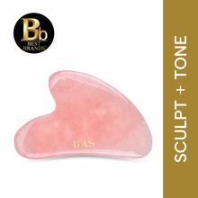 Ras Luxury Oils Rose Quartz Gua Sha Face Massage Tool For Reduces Puffiness, Fine-lines & Wrinkles