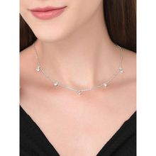 Accessorize London Women's Silver Circle And Crystal Drops Necklace