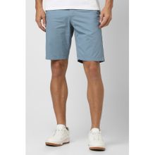 Van Heusen Men Light Blue Solid Casual Shorts