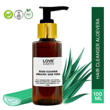 Love Earth Hair Cleanser Organic Aloe Vera with Almond oil for Hair Cleansing and Hydration