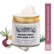 Love Earth Organic Onion Hair Mask and Spa with Onion Extract for Smooth and Frizz Free Hair