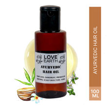Love Earth Ayurvedic Hair Oil with Brahmi Amla & Shikakai for Stronger and Shinier Hair