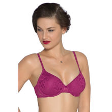 Amante Floral Romance Padded Wired T-Shirt Bra - Purple