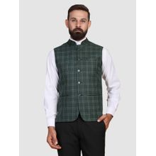 TAHVO Men Green Tweed Modi Jacket