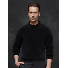 Rare Rabbit Chens Black Textured Regular Fit Sweater