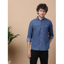 KUONS AVENUE Men Denim Snap Button Shirt