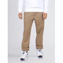 Lee Men Beige Relaxed Straight Fit Jeans