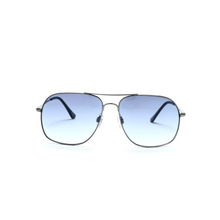 Scott Blue Lens Rectangular UV Protected Sunglass Full Rim Metallic Frame With UV Protection