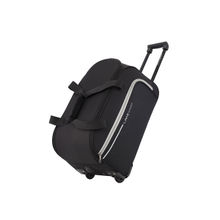 Lavie Sport Small Size 53 Cms Galactic Wheel Duffle Bag | Trolley Bag (Black)