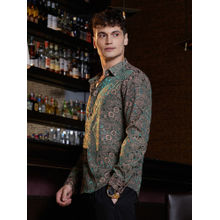 Campus Sutra Men Forest Multi-Color Electric-Roses Shirt