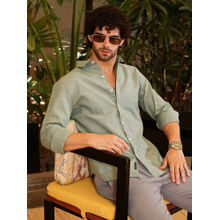 Campus Sutra Men Green Gauzy-Woven Shirt