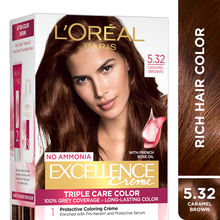 L'Oreal Paris Excellence Creme Triple Care Hair Color - 5.32 Caramel Brown