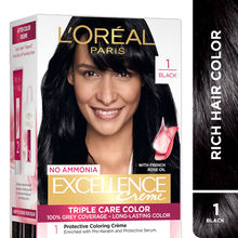 L'Oreal Paris Excellence Creme Triple Care Hair Color - 1 Black