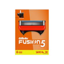 Gillette Fusion Shaving Blades Save Rs 80 (Pack Of 6 Cartridges)