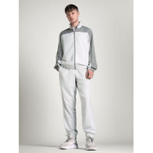 Puma Grey Colorblock Men Jacket & Joggers (Set of 2)