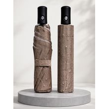 FABINALIV Brown Abstract Auto ON/OFF Waterproof Automatic Compact Umbrella