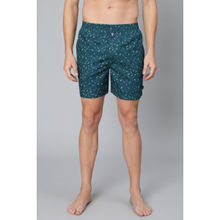 Van Heusen Men Elasticized Waistband & Printed Boxer Shorts - Blue