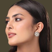 VIRAASI Elegant Silver Plated Ad Stud Earrings