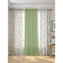 Urban Space Cotton Window Curtains, 60-65% Light Blocking Aura Sage Green (Pack of 3)