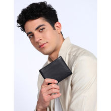 Sassora Black Premium Leather Bifold Rfid Open Closure Men Wallet
