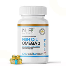 Inlife Fish Oil Omega 3 1000mg, 180mg EPA & 120mg DHA Capsules