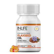 INLIFE Flax Seed Extra Virgin Cold Pressed Oil (60 Liquid Filled Capsules) (500mg)