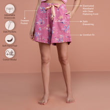 Nykd by Nykaa Cotton Modal Shorts - Nys125 - Jungle Mauve
