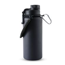 The Better Home SS Vacuumed Bottle With Rope- Black 1200ml