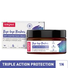 Sirona Natural Anti-Chafing Rash Cream, Soothes Rashes, Redness & Soreness, Plant Based