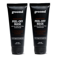 Groomd Peel Off Mask For Men With Real Coffee , Gram Flour & Aloe Vera
