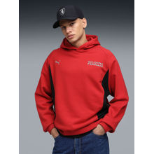 Puma Ferrari Lifestyle Men's Red Printed Hoodie