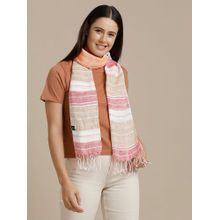 Linen Club Multicolor Striped Pure Linen Unisex Stole