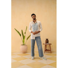 PRIMAL GRAY White Organic Cotton Patch Work Shirt