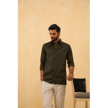 PRIMAL GRAY Olive Organic Cotton Oversize Loose Shirt