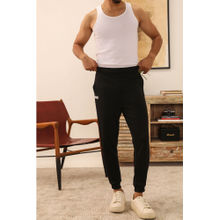 PRIMAL GRAY Black Polyester Athleisure Joggers Pants