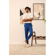 PRIMAL GRAY Cobalt Blue Polyester Athleisure Joggers Pants