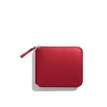 DailyObjects Crimson Red Vegan Leather Zip Wallet