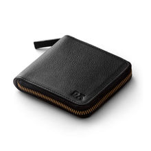 DailyObjects Black Leather Zip Wallet