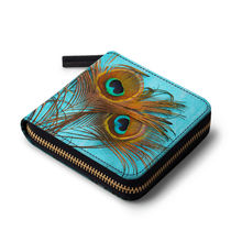 DailyObjects 3 Peacock Feathers Zip Wallet