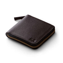 DailyObjects Brown Leather Zip Wallet