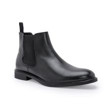 Red Tape Mens Solid Black Chelsea Boots