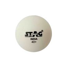 STAG Seam Plastic Table Tennis Ball (40mm, White) - Pack of 30