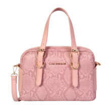 Lino Perros Women's Pink Synthetic Leather Satchel